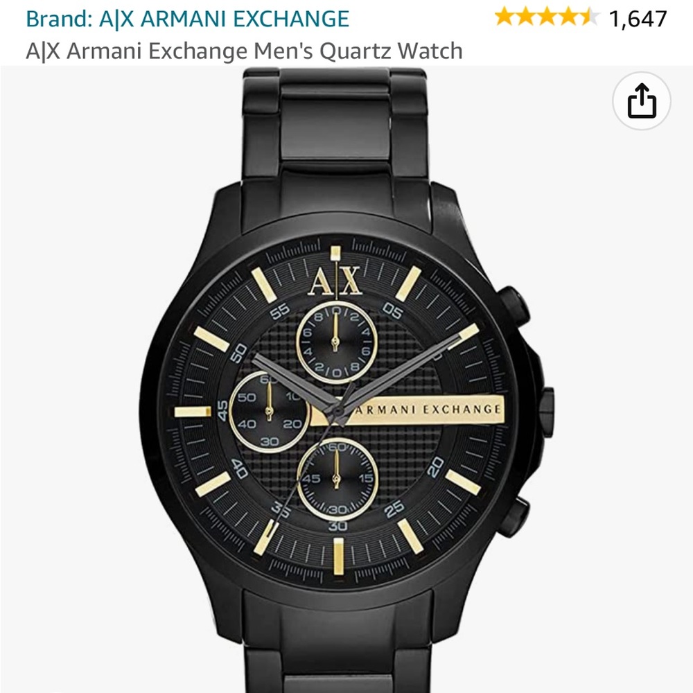 Armani Exchange Men’s Quartz Watch